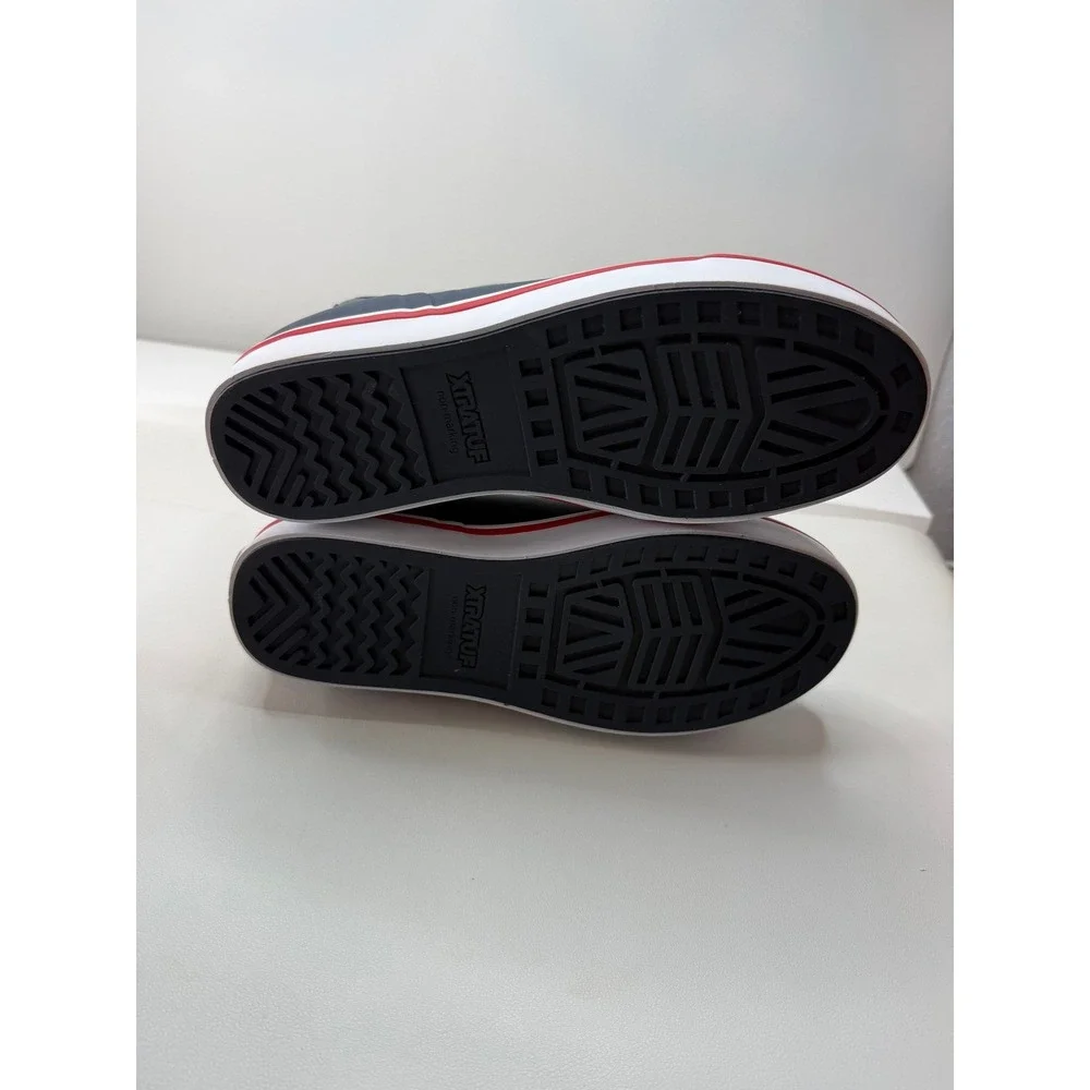 XTRATUF Mens Ankle Deck Boot Navy Red Waterproof Fishing Shoes Size 9 NEW